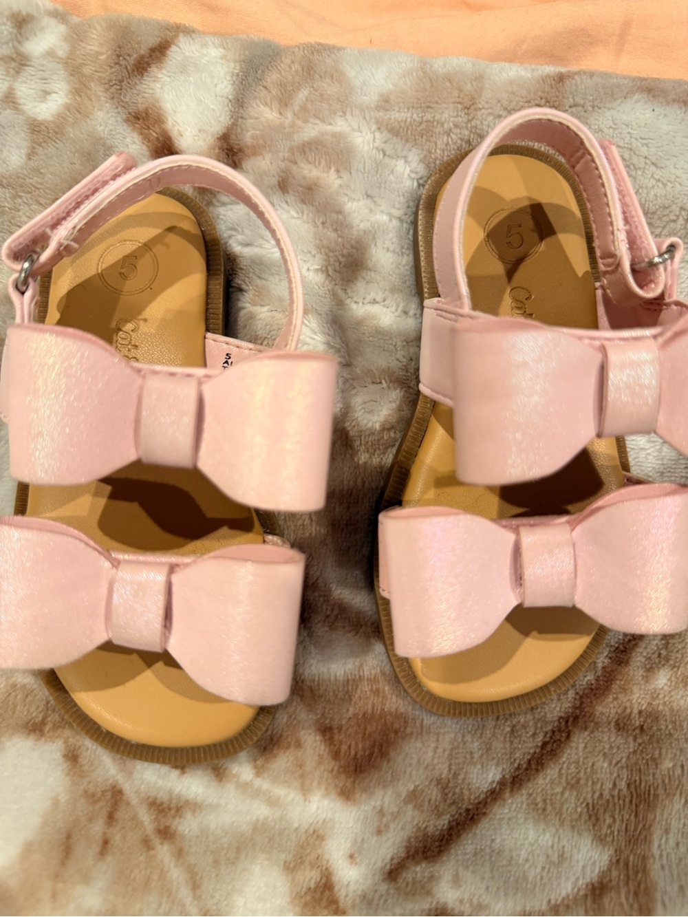 Cat & Jack Pink Bow Strap Sandals for Kids